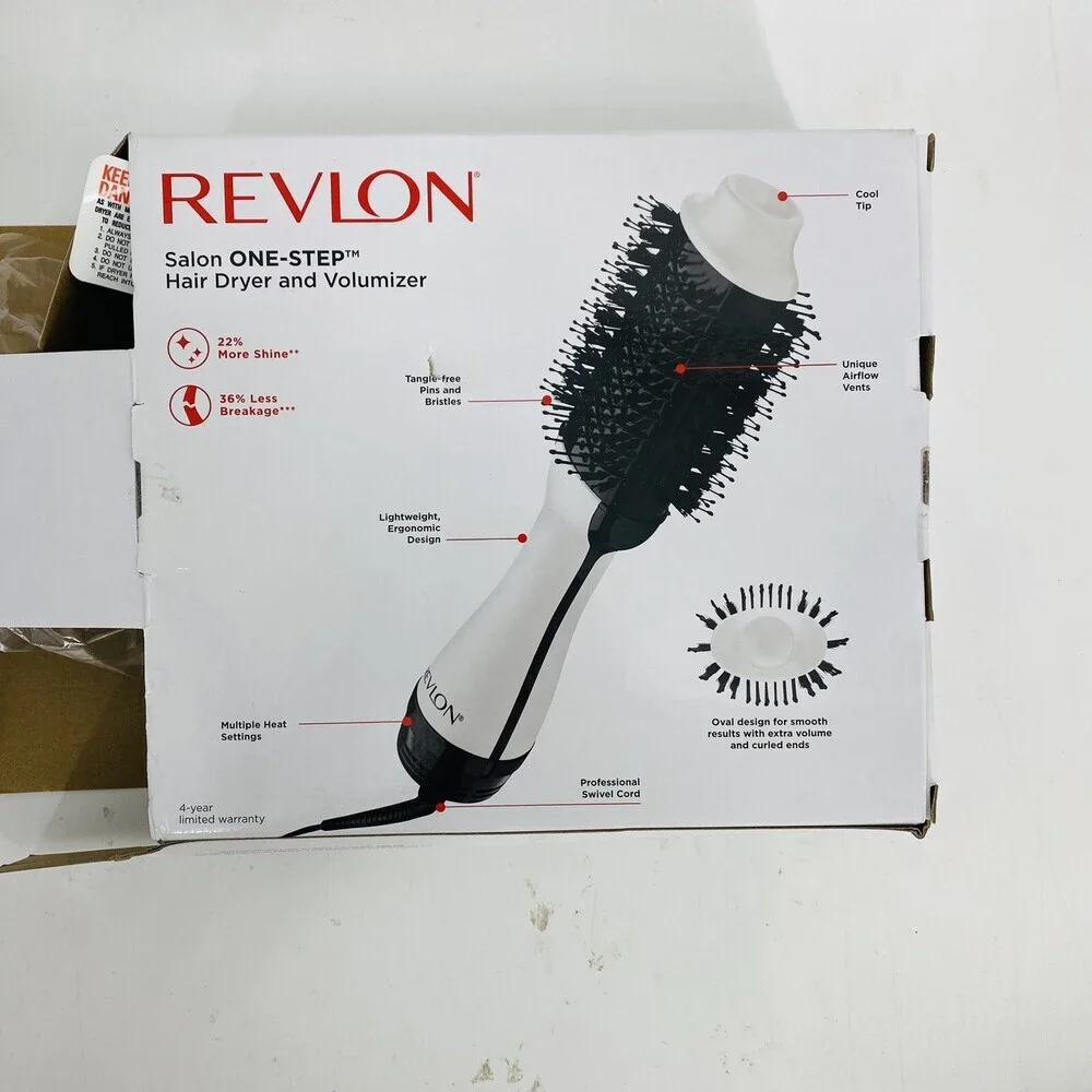 Revlon One Step Hair Dryer and Volumizer Pink/Black Less breakage More Shine